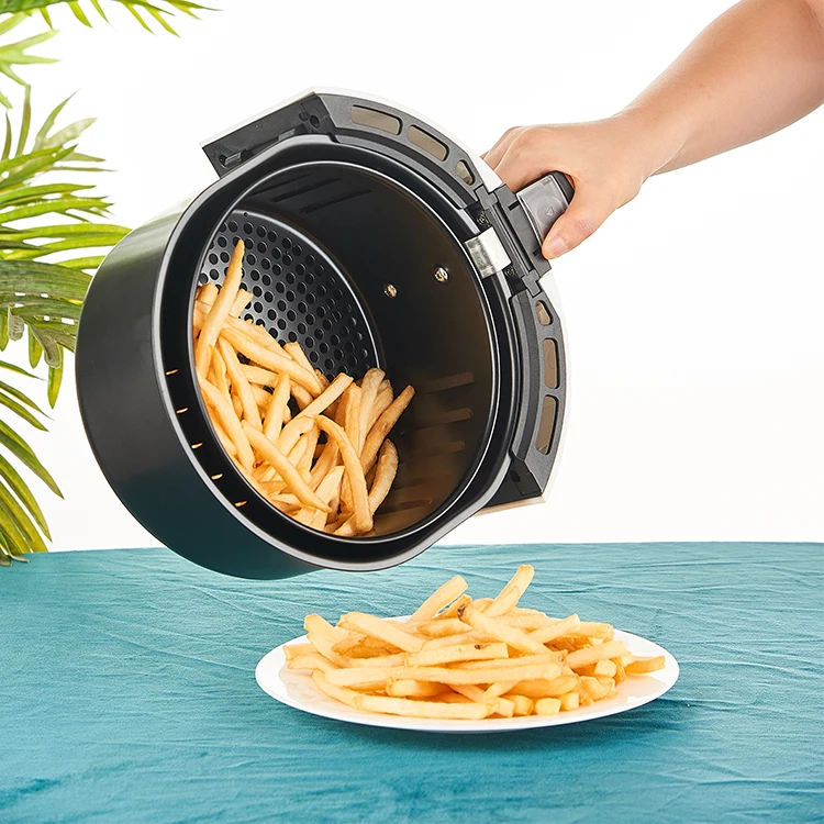 Custom kitchen cooker white color 3.5l capacity stainless steel liner oven fried chicken air deep fryer