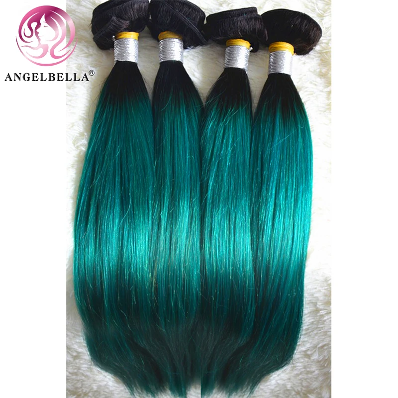 Angelbella Alibaba Most Popular Brazilian Straight Green Hair Color Weave virgin brazilian hair bundles