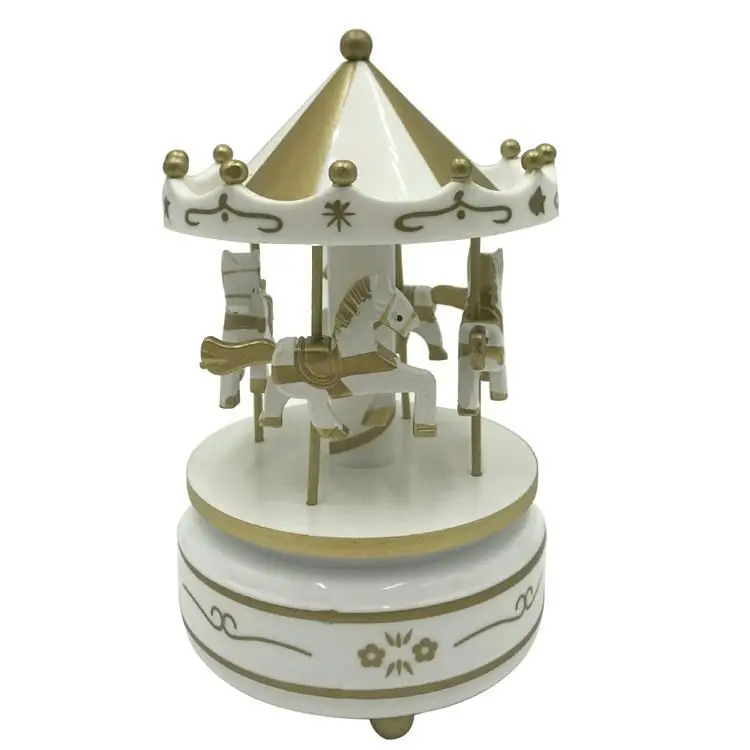 Sweety Pink Carousel Antique Music Box