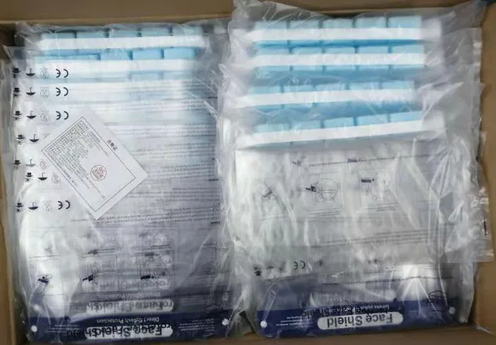 Hospital Disposable  protective transparent clear  Medical face shields