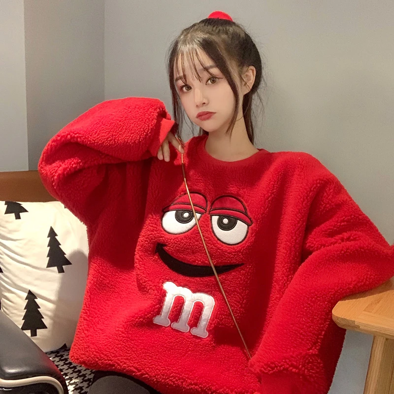 
women hoodiescec winter furry hoodie women plus velvet thick cute jacket lady hoodie 