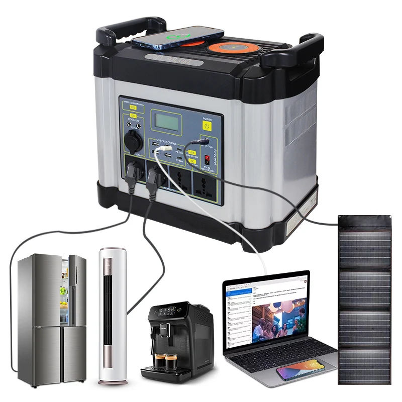 No gasoline No noise Home Campers RVs LiFePO4 lithium generator Portable 1000W 220V Solar Generator