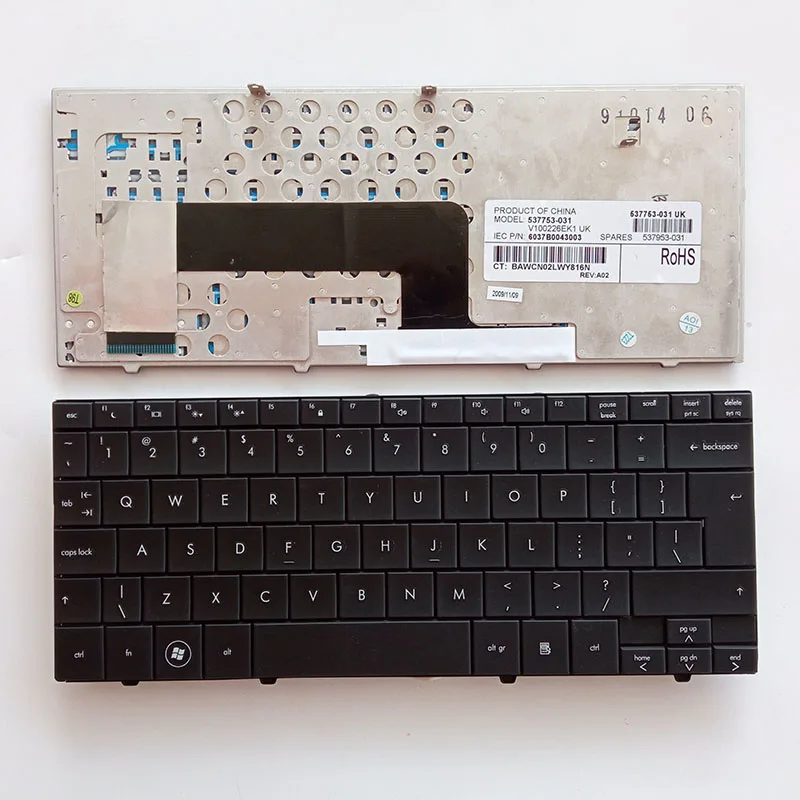 Новый UI для HP mini 110 HSTNN-170C MINI110 Клавиатура для ноутбука Белый