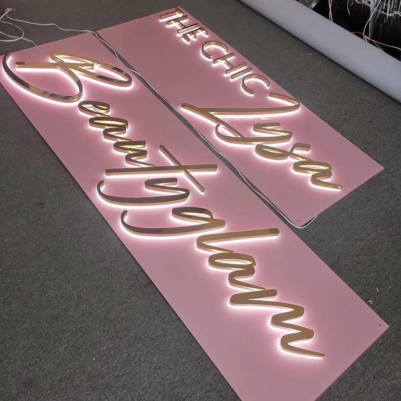 Custom led backlit letters stainless steel letter sign 3d led sign light aluminium channel letter for shop