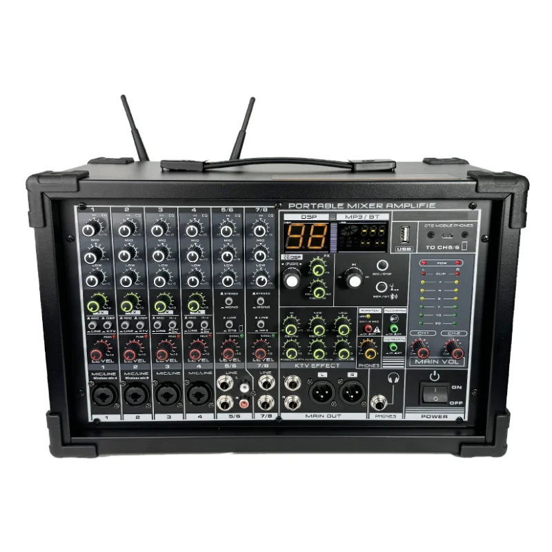 Встроенный 300 Вт-900 Вт 4 Ом 8-канальный наружный портативный аудиосистема