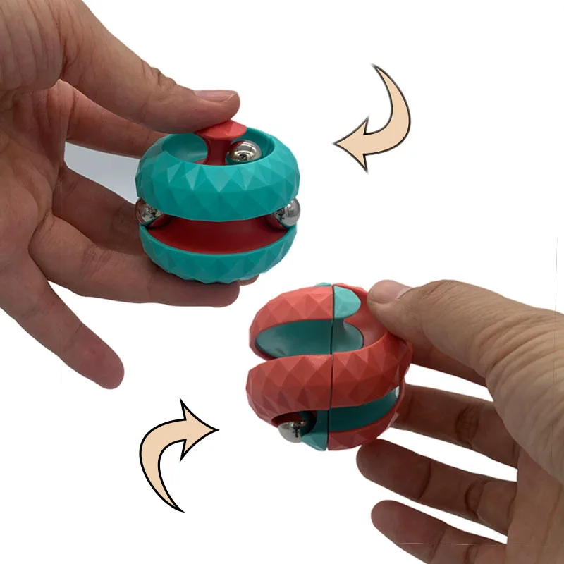 Pinball Track Magic Cube Orbit Ball Fidget Cube Toys Sensory Fidget Toys for Kids Adults