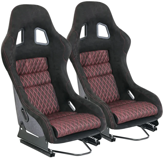 JIABEIR 1022BB Sim Racing Colorful gradient Style Fiberglass  Back Fabric Bucket Sport Seats Racing Seat Universal Racing Seats