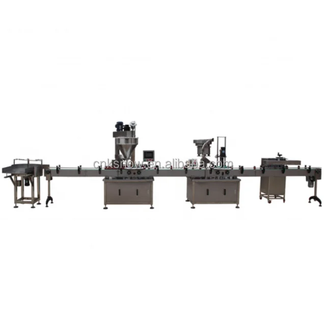 High efficiency pharmaceutical powder filling automatic machine production line with rotary tray arranging