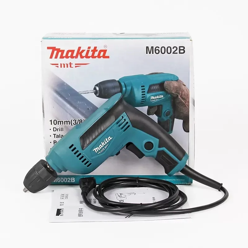 Оригинальная электрическая дрель Makita M6002B 450 Вт Мощный БЕСКЛЮЧЕВОЙ сверлильный патрон домашняя многофункциональная ручная с контролем скорости