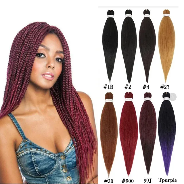 
Synthetic braiding hair 90g 26inch wholesale jumbo braids x pression Ombre Yaki hair pre-stretched Extensions 