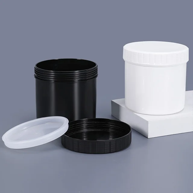 white clear plastic bucket with plastic handle