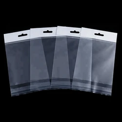 Transparent round hole opp header polybags with self adhesive