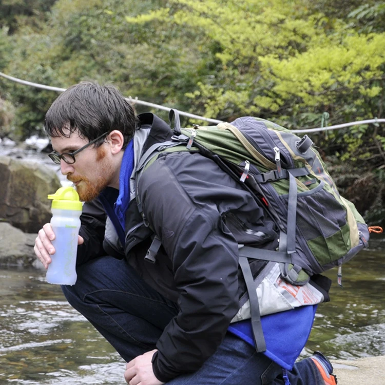 Diercon Drinking Water Filter System Sports Water Bottles Activated Carbon Outdoor Filtration