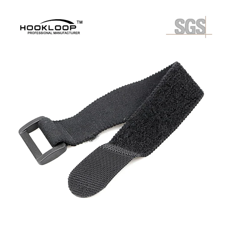 China Manufacturer Custom Size Elastic Hook And loop Strap Soft Adjustable Bike Strap Cable Tie