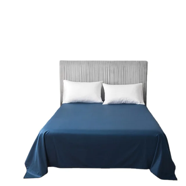 Nantong Stock Minimum Order 2 Pieces Colorful Twin/Queen/King Navy Bed Sheet Bedding Set