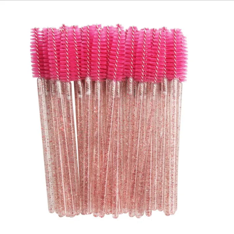 OEm  Shiny Makeup Brushes Disposable Mascara Wands lash Brush Wands Eyelashes Comb Eyelash Brushes