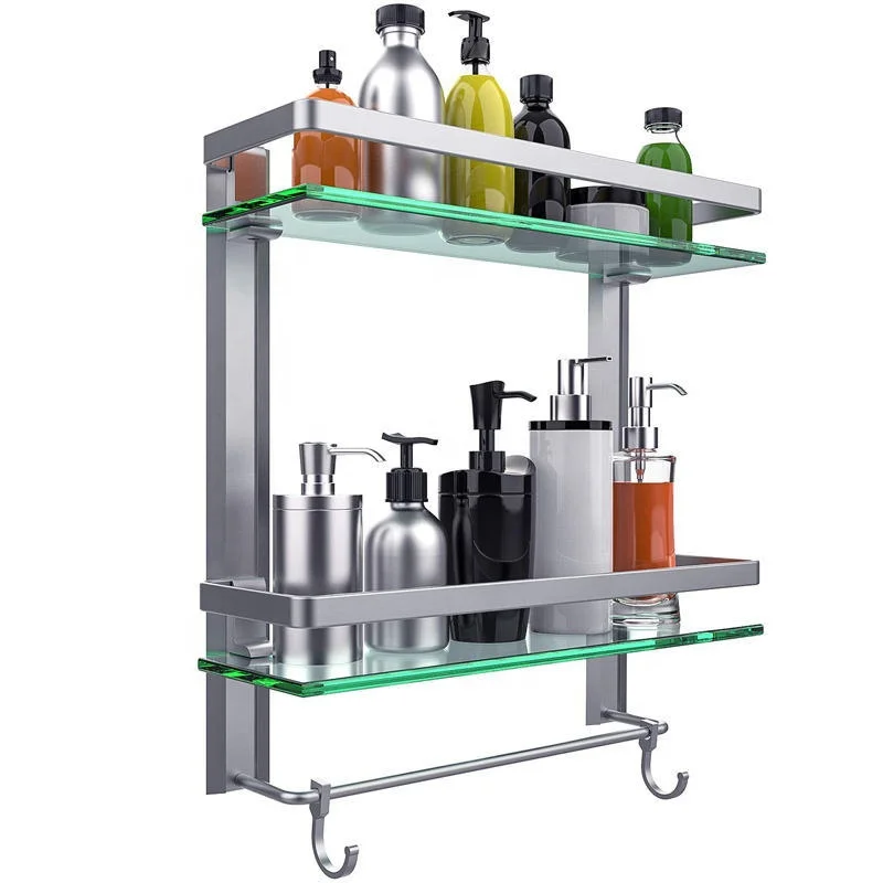 4 Tier Adjustable Telescopic Shelf Bathroom Organiser Corner Rack Shower Shelf Caddy Holder Aluminum Casing