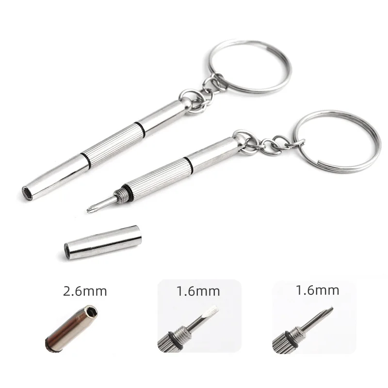 3 in 1 Mini Sunglasses Glasses mobile Watch Repair keychain screwdriver home essential tools glasses screwdriver