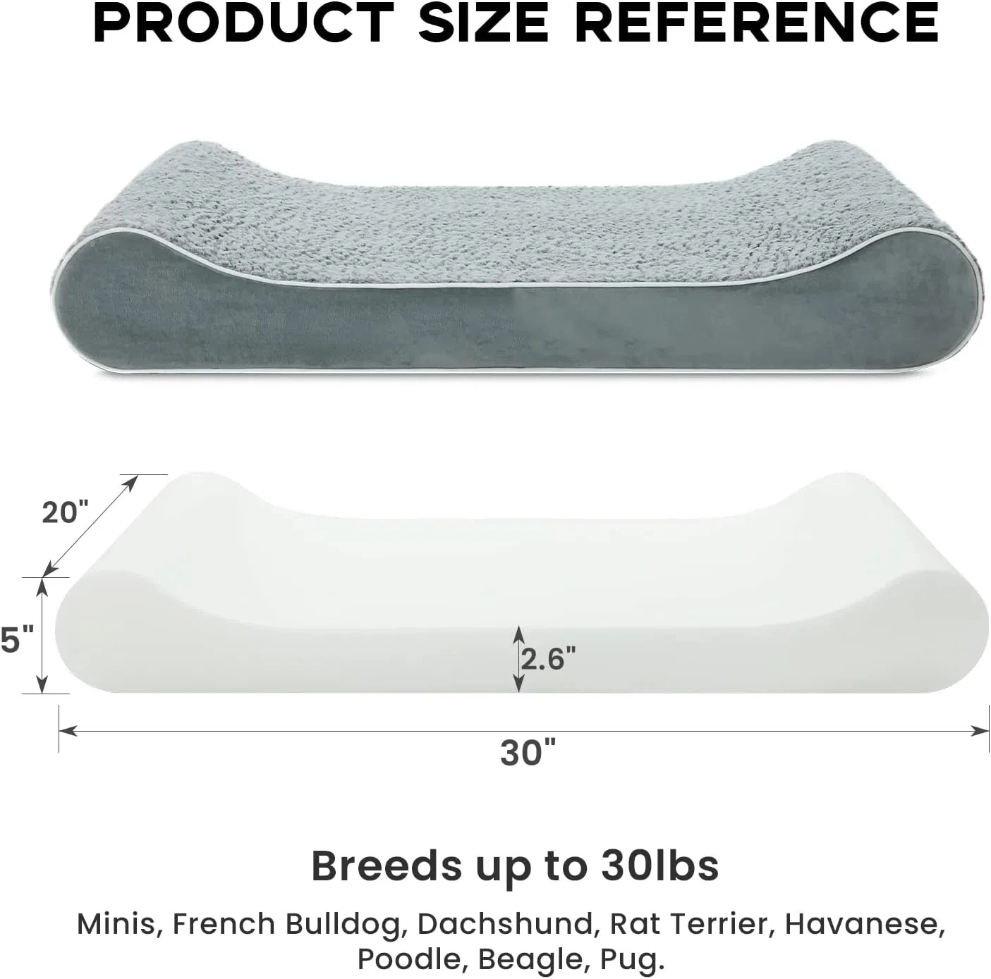 Medium Size Memory Foam Dog Bed with Anti-Slip Bottom Orthopedic Pet Waterproof Lining Removable Washable Cover Dogs Reptiles