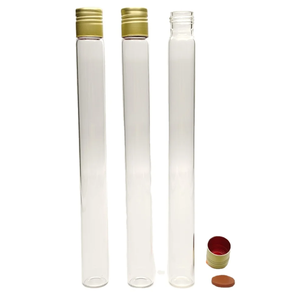 Chenguang  Wholesale New Trends GLASS  Clear  Packing  Test Tube With Aluminum Cap