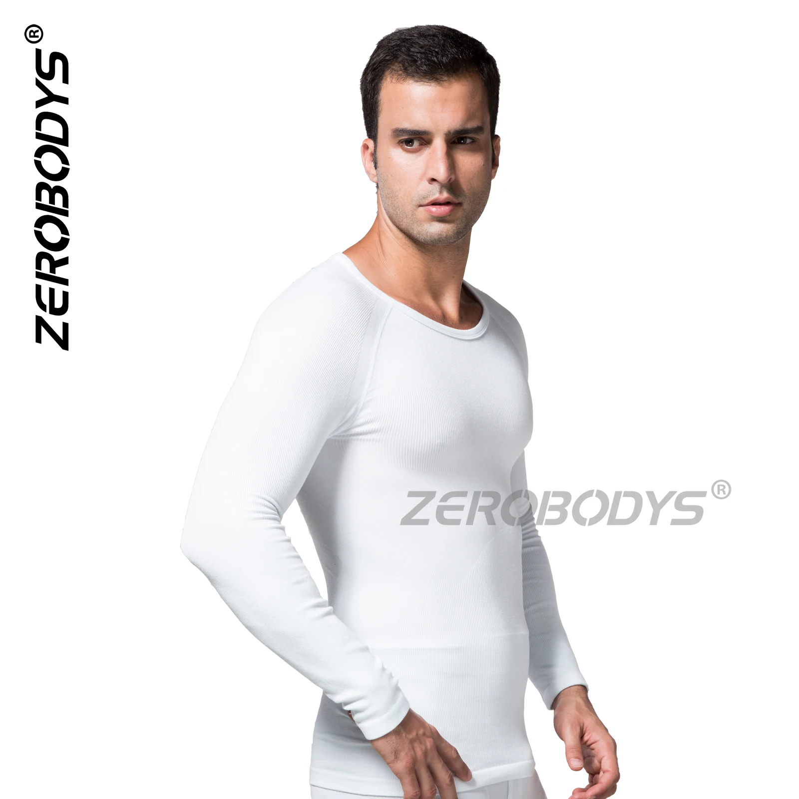 MeiSu T067 Thermal Underwear Seamless HEATMAX Compression Super Body Trainer Corsets Tight Long-Sleeves Heat Underwear for Man