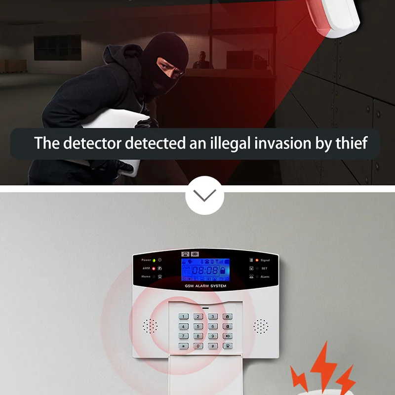 Wired Tuya Smart Life App Control SOS Panic Button Wifi Intelligent Security Wireless Home Burglar Alarm System