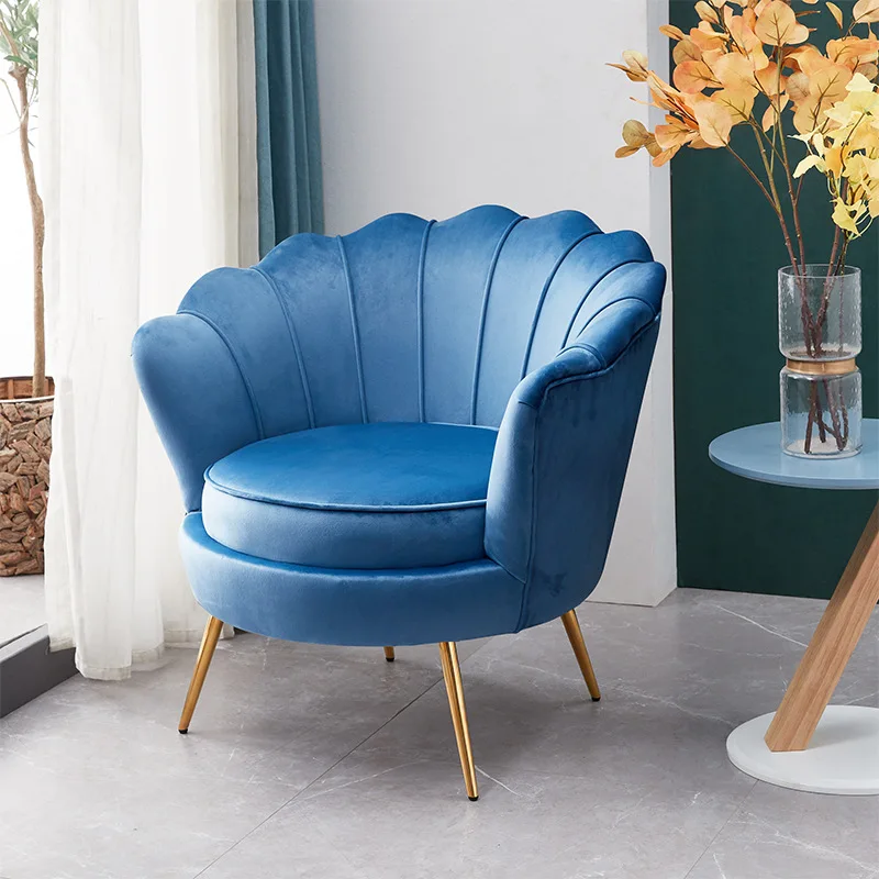  Современный диван бархатная ткань мебель для гостиной кресло ракушка стул бархатный 1