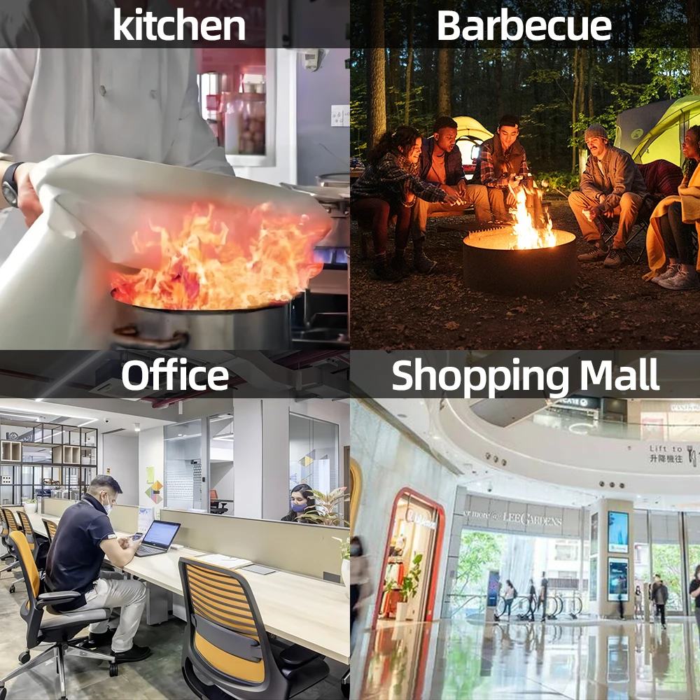 White 1M X 1M fire blanket heat insulation blanket for kitchen