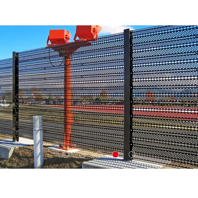 Perforated Windbreak Dust Suppression Wall Fencing /  Galvanized Steel Powder Coated Anti Dust Wind Panel Fence