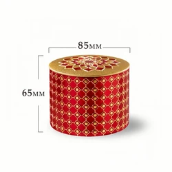 Creative Portable Metal Tinplate Gift Box Candy Tea Bag Storage Round Tin