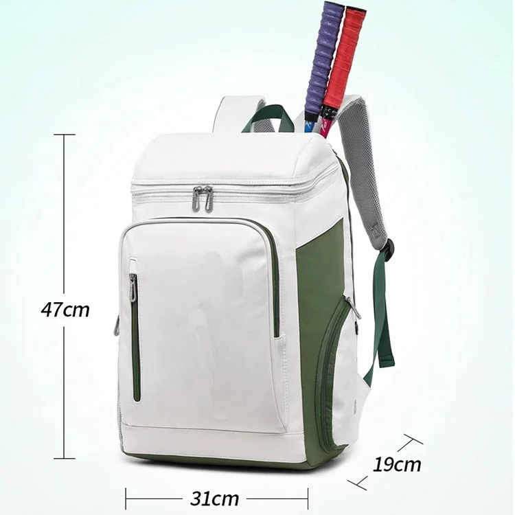 Large Capacity Portable Tennis Racket Bag Durable Waterproof Tennis Paddle Gym Sports Backpacks with Shoe Compartment