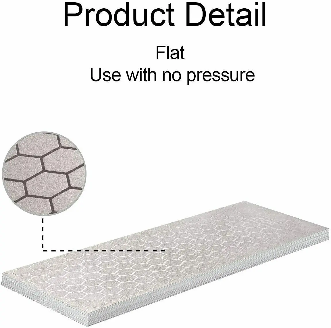 SATC 8in Double-Sided Steel Honing Stone 400/1000 Grit Diamond Bench Sharpening Stone Stainless Iron Backing Customizable OEM