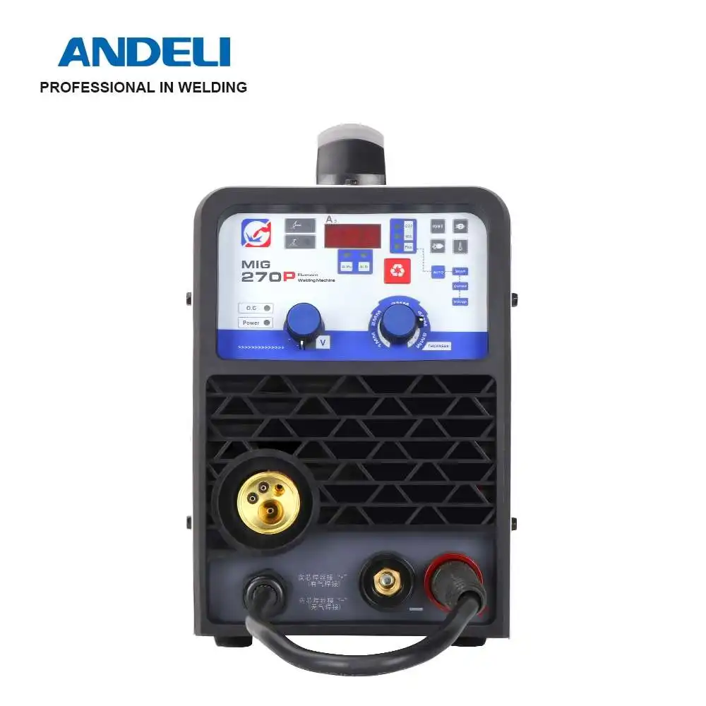 ANDELI MIG-270P Smart Single Phase Portable Synergic Welder Pulse Outdoor Aluminium MIG Welding Machine