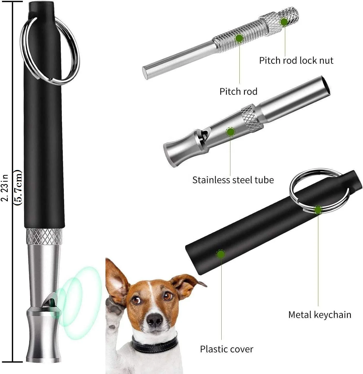 Dog Whistle correction pet dog training clicker whistle ultrasonic stainless steel buffalo horn stag stop barking dog whistle