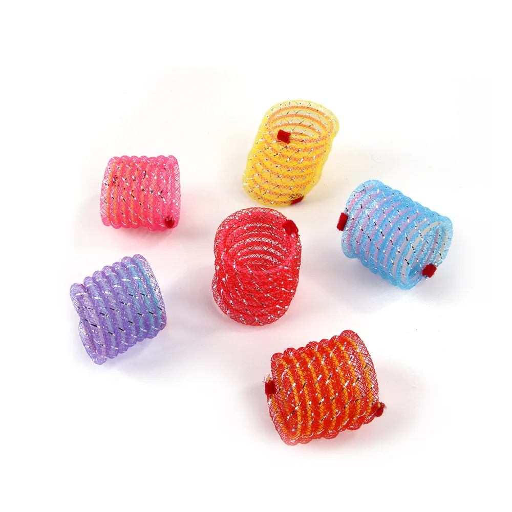 Colorful Eco-friendly Plastic Interactive Spring Hose Pet Toys Cat Colorful Hose Spring Toys Cat Spring Toys