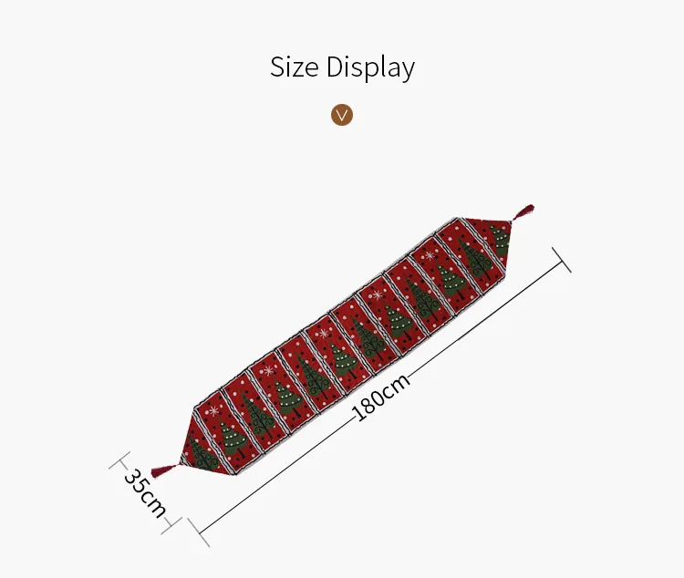 Christmas Creative Embroidery Table Flag Linen Decorative Kitchen Table Small Tablecloth Cross-border For Holiday