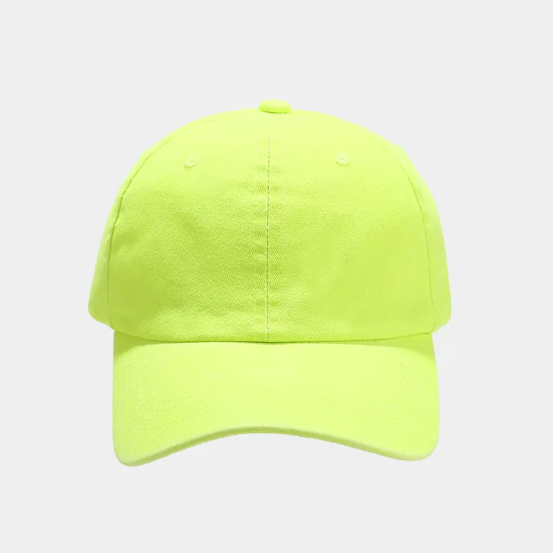 Custom Fluorescent Bright Colour Trucker Hat Dad Hat Women Sports Caps Gorra Popular Blank Solid Cotton Unisex Baseball Cap