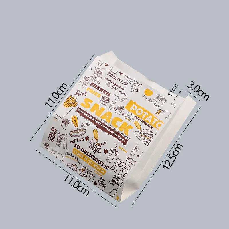 Custom printed popcorn box corrugated black cardboard paper shawarma fried chicken french fries packaging box