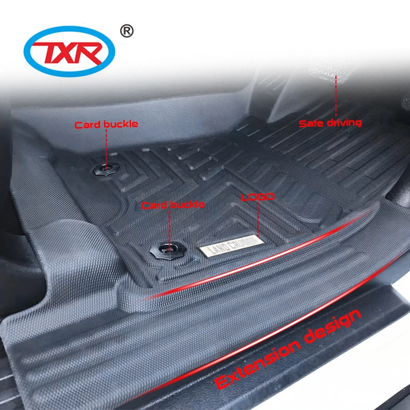 Auto Accessories TPE Plastic Black Floor Mat for Land Cruiser LC300  J 200 LC 80 70 79 76 78 GX-R100 VX-R100