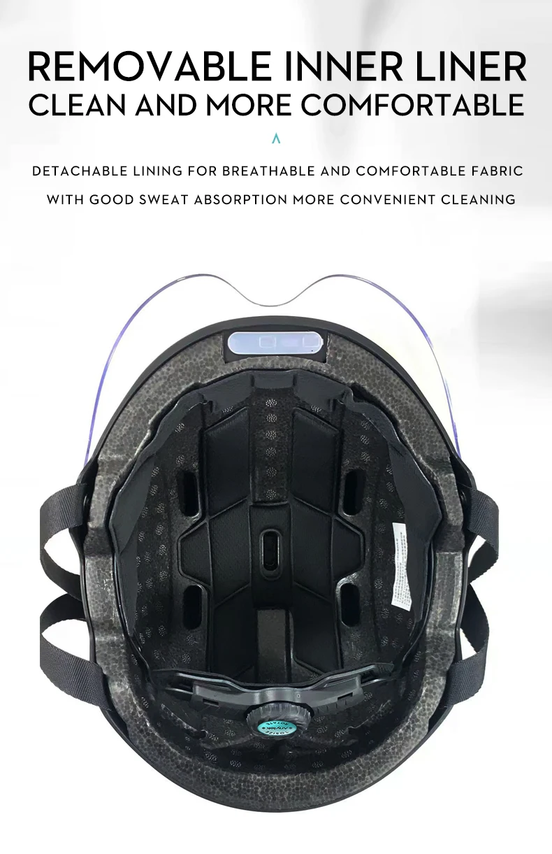 Unisex 1080P HD Smart Helmet Camera Lightweight 365g Cycling Helmet with APP for Bike and Motorcycle