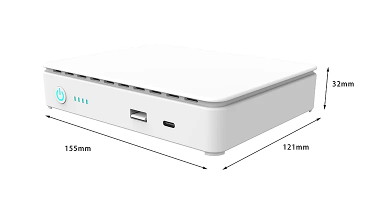 Mini ups 5v 9v 12v 35W portable mini ups poe for wifi router 10400mah/15600mah