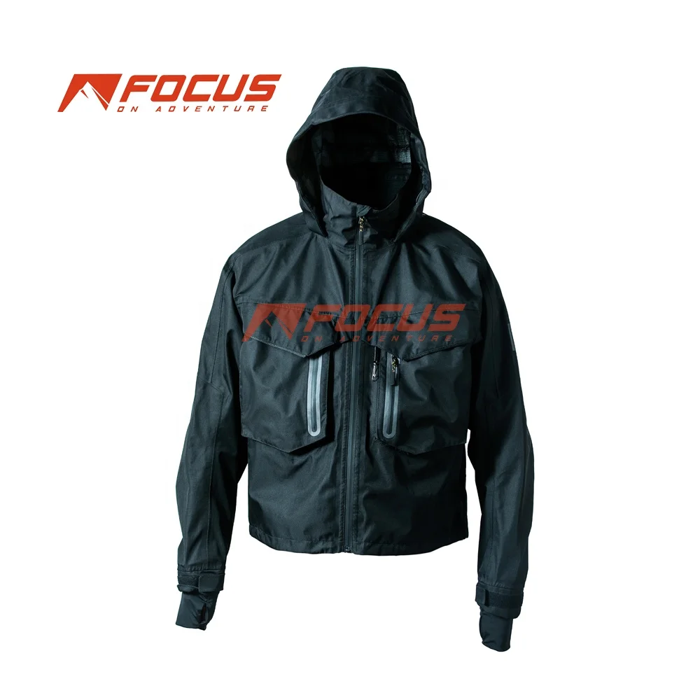 Long Sleeve Windproof Cycling Raincoat Jacket Custom Waterproof Breathable Men Fishing Jacket and Outdoor Jacket for Camping