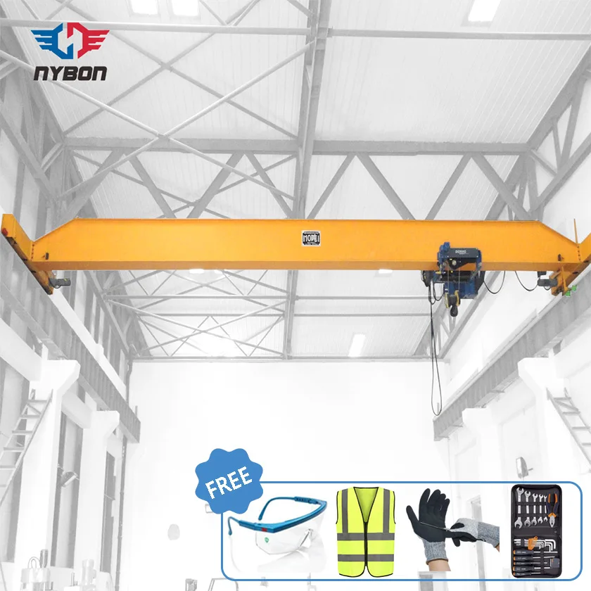 European Type Single Beam Overhead Crane Electrical Schneider Brand 5-25 Ton Span 11.8 M