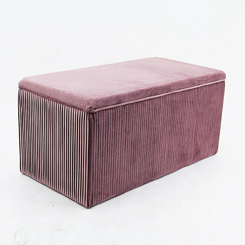 Home square velvet pouf ottoman square modern bedroom puff stool ottoman pouf