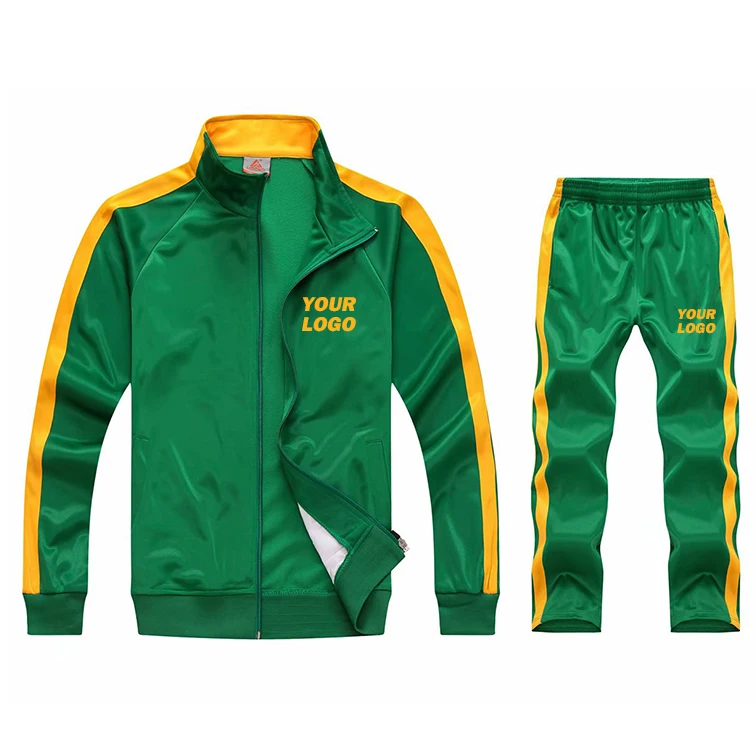 Пустой тренировочный костюм OEM для бега, мужской спортивный костюм из 100% полиэстера, оптовая продажа спортивных курток на заказ