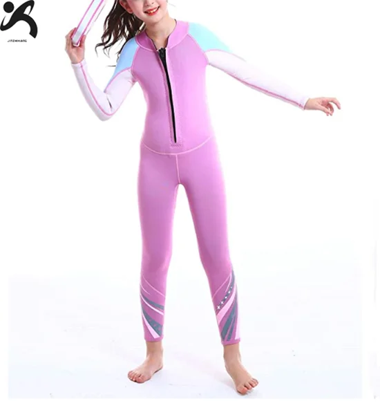  Wholesale 3mm neoprene long sleeve front Zipper kids wetsuit for swimming Diving Snorkeling