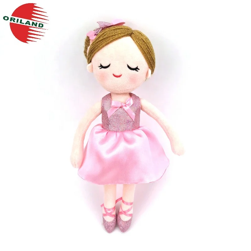 Kawaii ballet dancer girl doll stuffed toy rag doll in pink dress