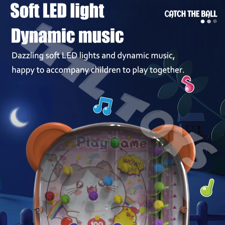 Sensory small educational toy juguetes de ninas plastic pinball rolling catch ball machine game toy