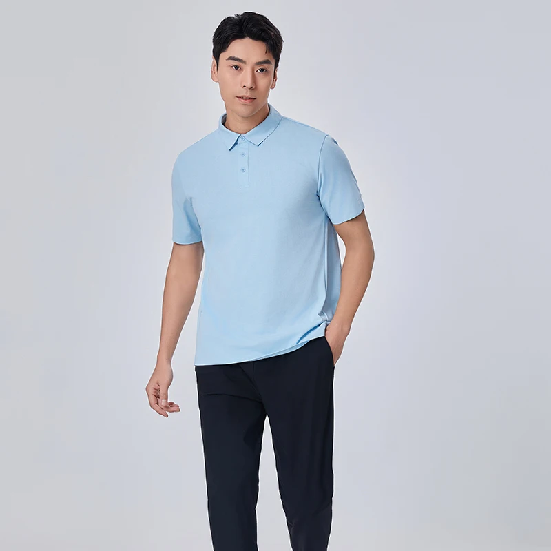 Polyester OEM manufacture wholesale customized your own design quick dry breathable solid color golf polo shirt for men