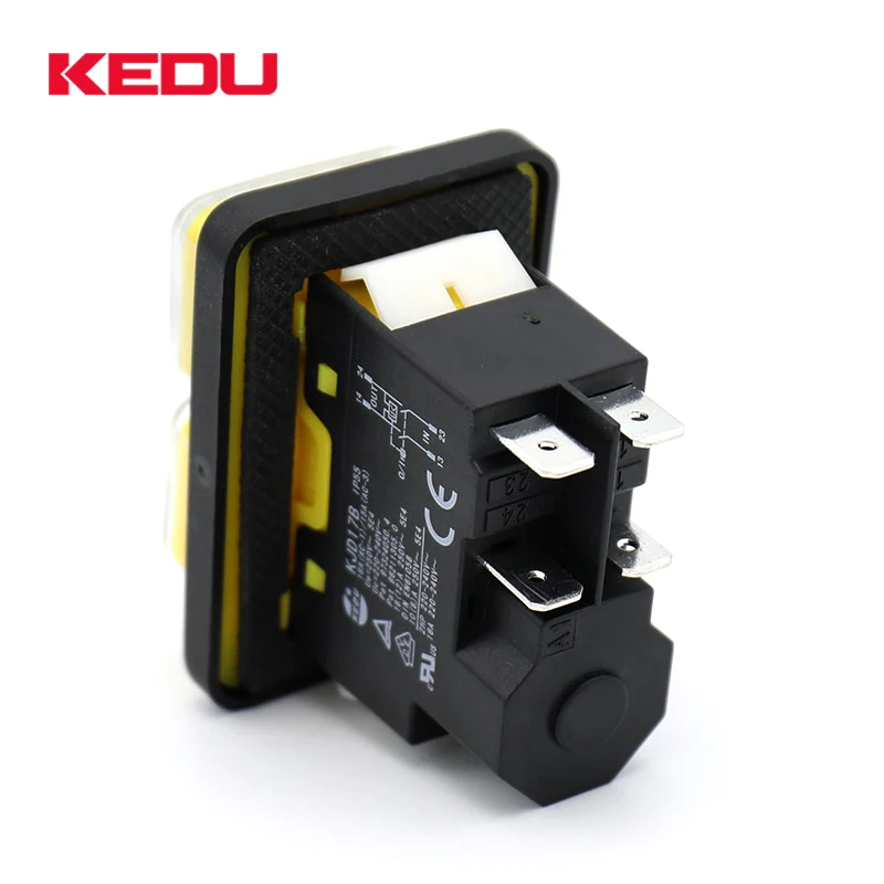 KEDU KJD17B черно-белая кнопка 2NO Pusth кнопочные переключатели магнитный переключатель